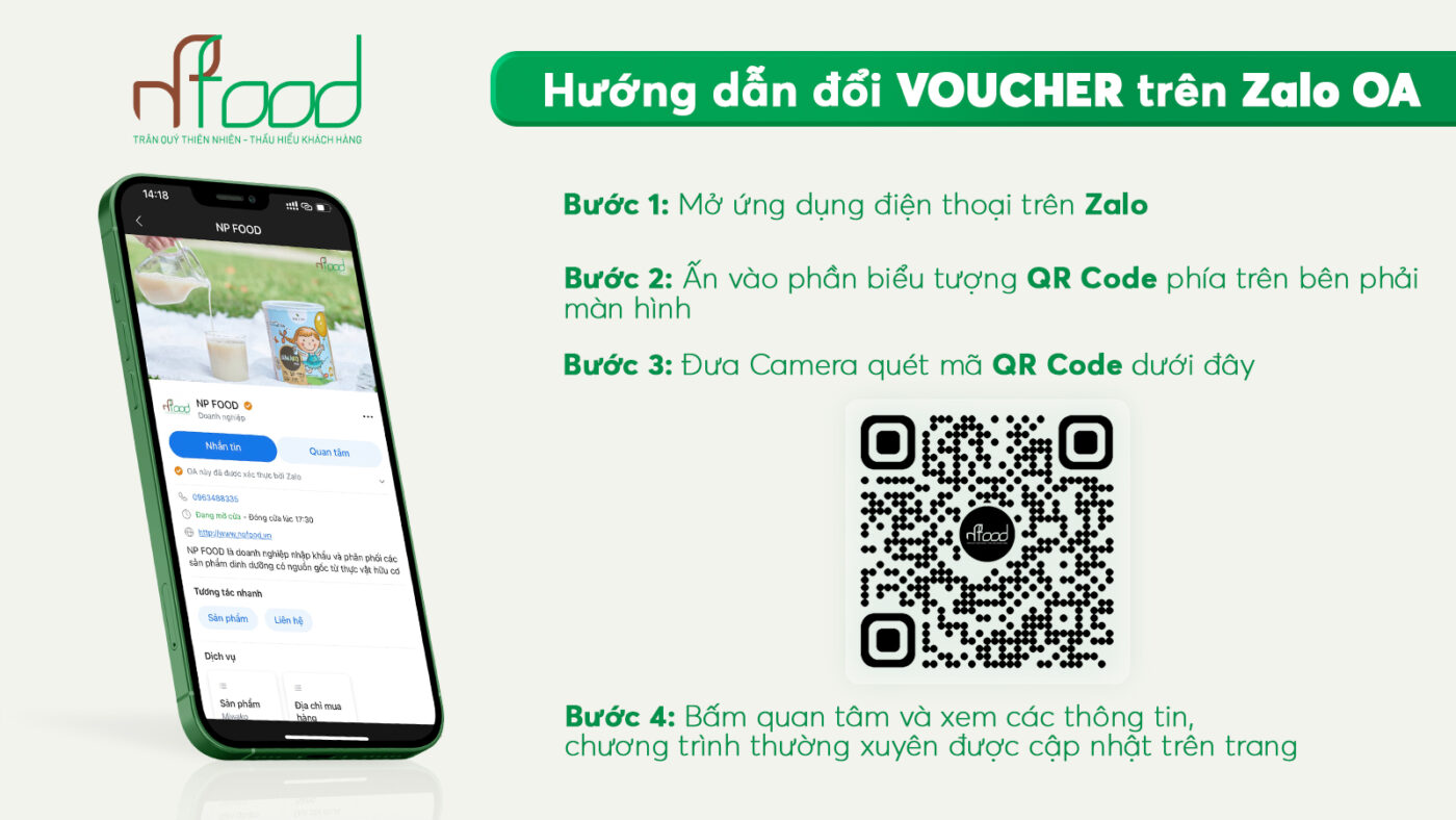 NP FOOD RA MẮT KÊNH THÔNG TIN ZALO OFFICIAL ACCOUNT TRÊN NỀN TẢNG ZALO